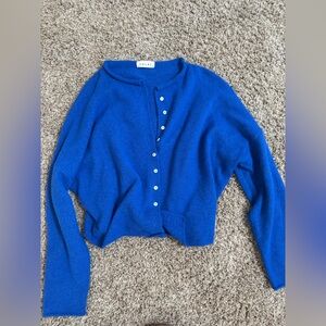 Solai the Label - Royal Blue Button-Front Cardigan